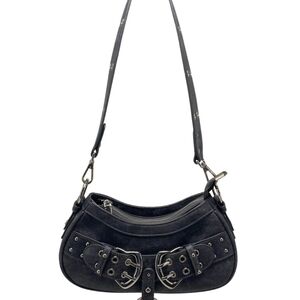 New 8‎ Other Reasons Black Shoulder Bag with Silver Accents
